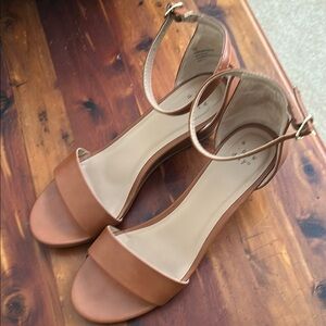 A New Day Tan Heels with Ankle Strap